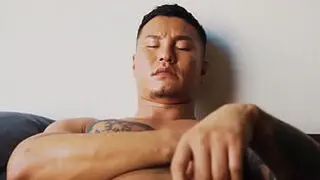 Tattooed Asian Ricky Masturbates Solo